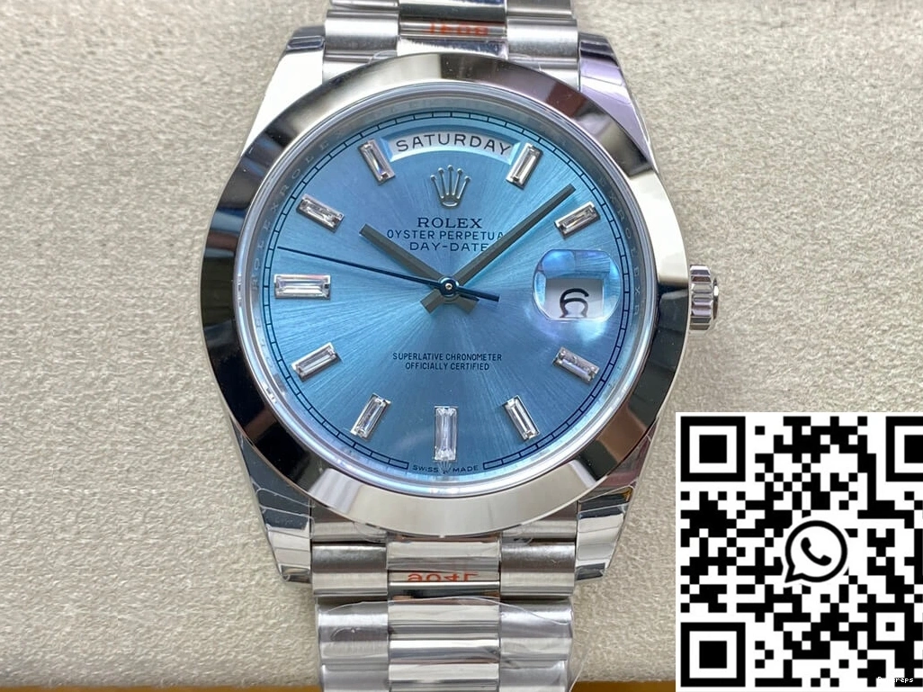Blue Date Factory Ice Dial Rolex EW Day 228206 0124